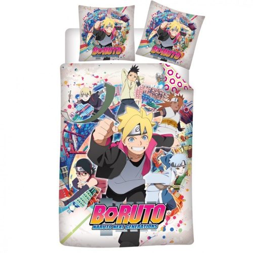 Boruto Ninja Squad ágyneműhuzat 140×200cm, 63×63 cm microfibre