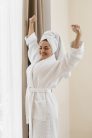 Köntös fehér, darázsmintás, pamut, Judo fazon XL